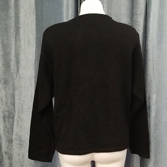 Lise J Gold Embroidered Sweater Cardigan in Large - Picture 4 of 6